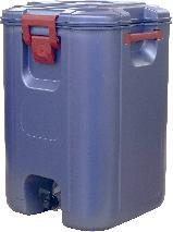 Getränkebehälter für 40 und 8 Liter blu therm 40 liquid und BASE Getränketransportbehälter aus hoch schlagzähem PPC mit Silber Zeolith für den Heiß oder Kühltransport 40 Liter Füllmenge Base mit 2