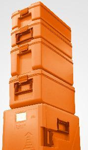 Frontlader für GN blu box 52 smart gn Speisentransportbehälter aus PP oder PE für den Heiß oder Kühltransport für 2 x GNBehälter bis /, 200mm
