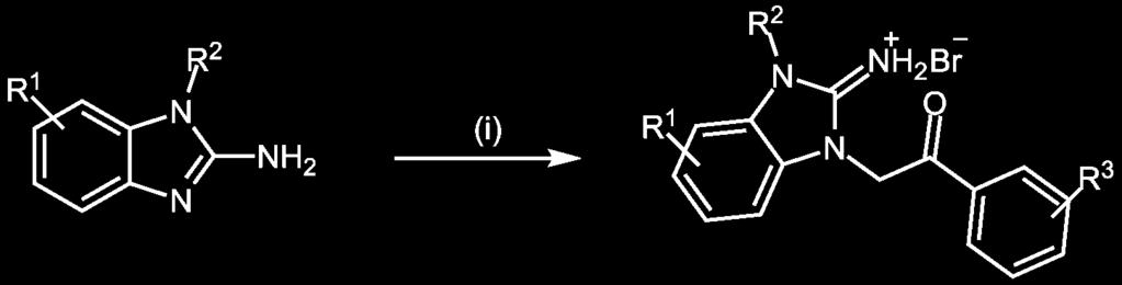 Synthese 11 98 Abbildung 3.17: Verbesserte Synthese der Ethanon-Derivate: (i) 2-Bromacetophenon-Derivat; Aceton; rt; 12 h.
