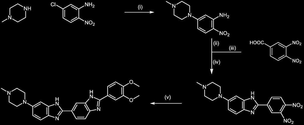 Synthese 211 29 30 212 210 Abbildung 3.26: Synthese von 210: (i) Na 2 CO 3 ; DMSO; 110 C; 12 h (ii) Na 2 S 2 O 4 ; THF, EtOH, H 2 O; refl.