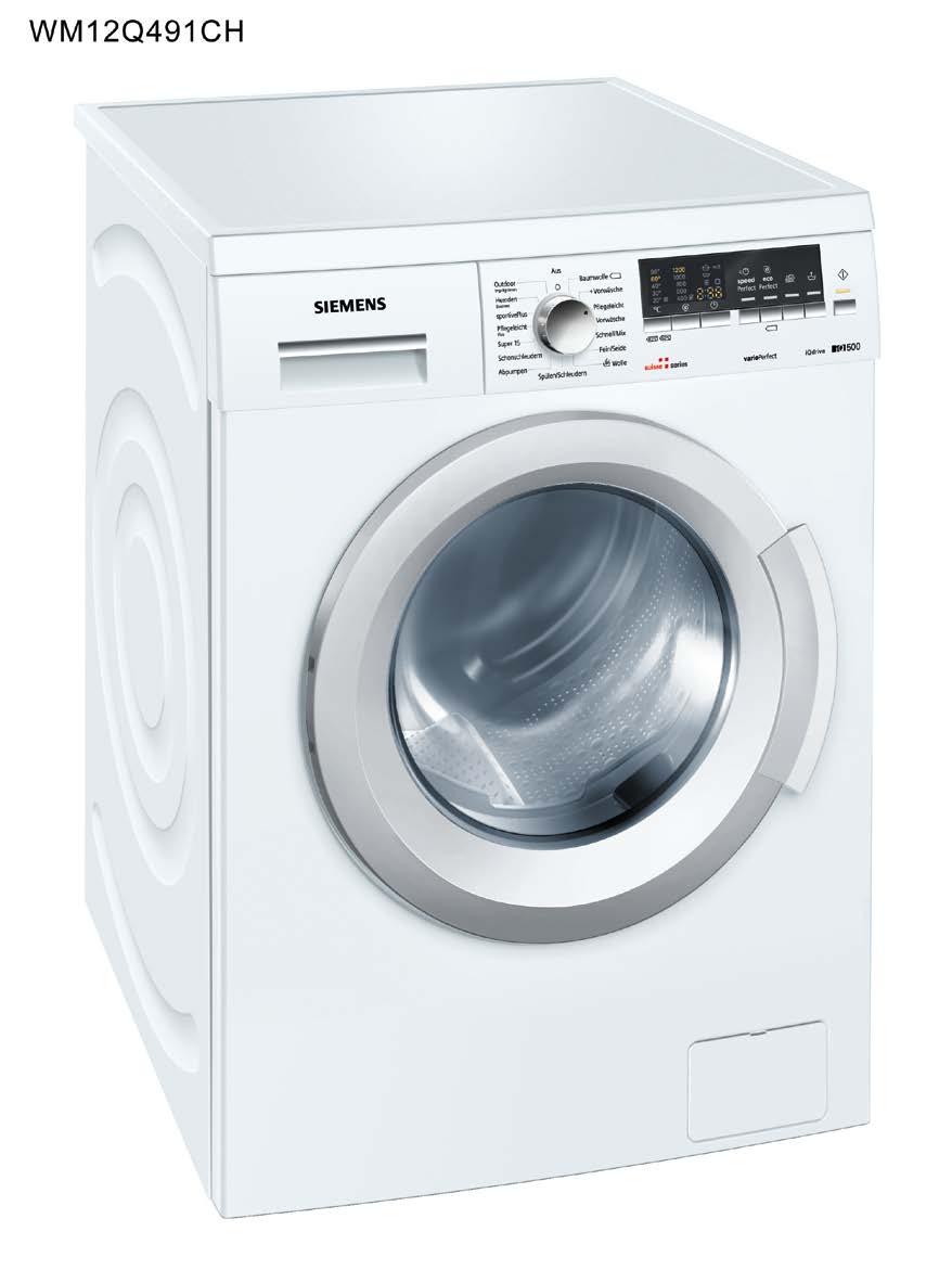 Waschvollautomat iq500 Waschvollautomat iq500 WM2Q49CH iq500 intelligente Waschmaschine mit varioperfect und waterperfect. WM4Q4 iq500 intelligente Waschmaschine mit Warmwasseranschluss.