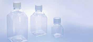 Mediumflaschen Mediumflaschen 1 Zell und 2 HTS 952 700 950 700 951 700 Mediumflaschen Aus Polyethylenterephthalat (PET) hergestellt In drei Größen lieferbar Steril Mit Graduierung Dreifach verpackt