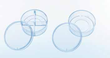 1 Zell und 2 HTS Zellkultur Produkte für die Mikroskopie Zellkultur Produkte für die Mikroskopie CELLview Dish Zellkultur Schale mit Glasboden CELLview Dish vereint die Zweckmäßigkeit der 35 mm