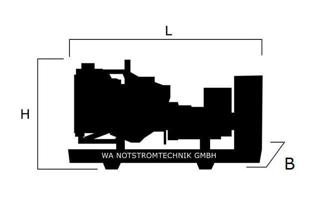 Abmessungen Abmessungen des Stromaggregats Abmessungen und Gewicht (L) Länge des Aggregats mm 2.150 (H) Höhe des Aggregats mm 1.