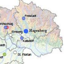geografische und verkehrslogistische Mittelpunkt der Bezirke
