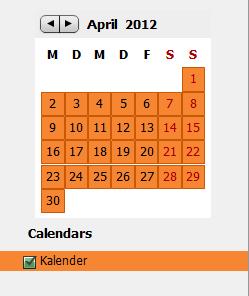 2.4. Der Pronto Kalender Links unten wechseln Sie zum Kalender.