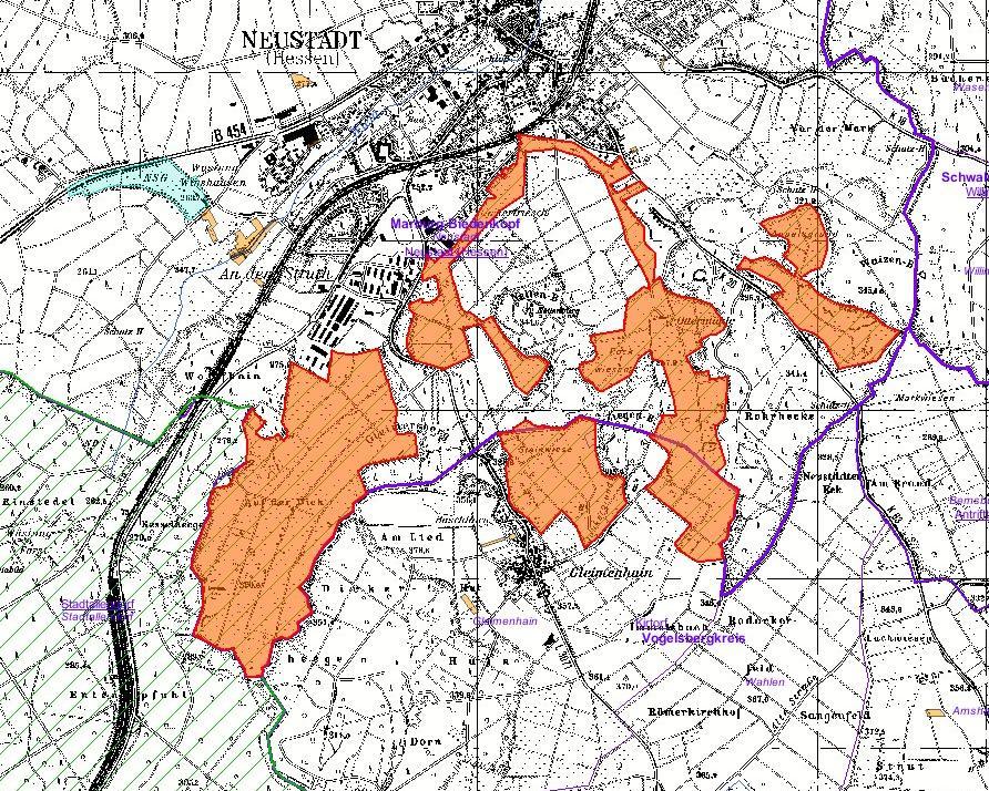 Karte 1: Übersichtskarte FFH-Gebiet 5120-302 Maculinea-Schutzgebiet bei