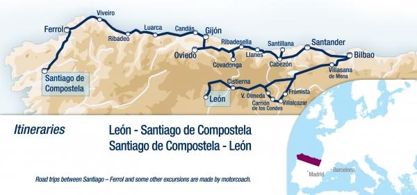 Zugreise Europa Spanien El Transcantábrico Classico: Santander - León // León - Santander 4 Tage / 3 Nächte Reiseübersicht Willkommen an Bord des El Transcantábrico!