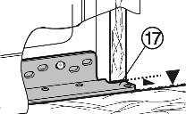 u Ausgleichsblende Fig. 25 (30) mit Schrauben Fig. 25 (31) in die vorgebohrten Löcher der Gerätedecke anschrauben.