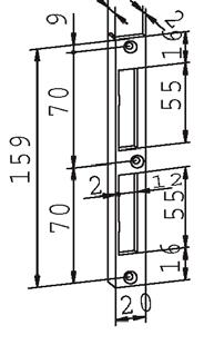 de 26500/26502 Profilzylinder 61 26132/26134 26132 Türschiene mit