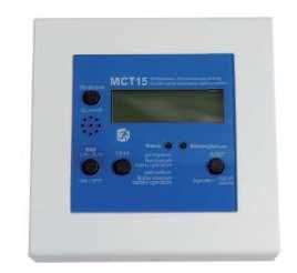 1. Melde- und Bedientableau: MCT 15 Das Meldetableau dient der Anzeige der Zustände der Zentralbatterieanlage.
