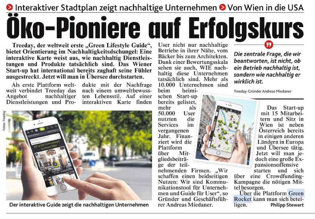 Öko-Pioniere auf Erfolgskurs Kronen Zeitung/Wien
