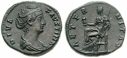 lotid=20000&aucid=21& Lot=586 RIC 1155 Dupondius, nach 141 n. Chr. Rs: AETERNITAS SC.