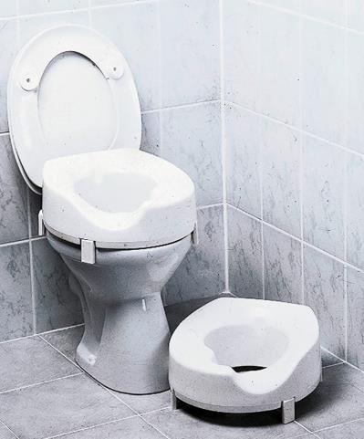 Bad und Toilette Toilettensitzerhöhung mit Arthrodesenausparung links / rechts Verfügt über einen rechten