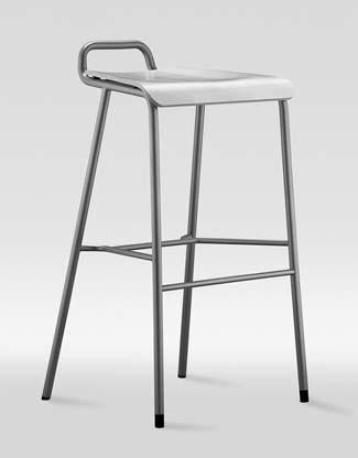 Sitz: Kunststoff Rückenlehne: Zweikomponentenkunststoff (PP) in div. Farbkombinationen durchgefärbt. Barhocker Barhocker mit Stahlgestell und Sitz aus Kunststoff oder Formholz.