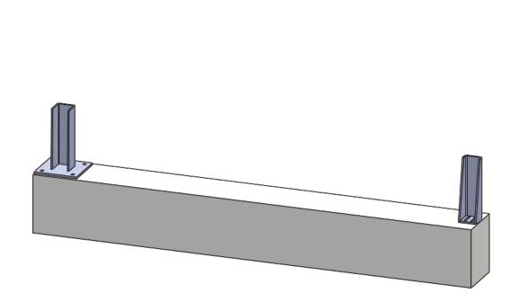 3. Aufbau und Verwendungsanleitung 3.1. Fußplatten montieren Positionieren Sie die Einschubteile bzw. Fußplatten im gewünschten Abstand.