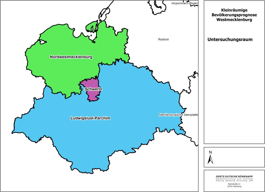 Westmecklenburg Hintergrund und Vorgehensweise Kleinräumige Daten zur zukünftigen Bevölkerungsentwicklung stellen eine elementare Grundlage für planerische und politische Konzeptionen auf der