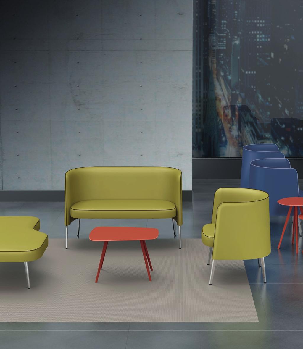 AGORÀ Eine Reihe von Polstermöbeln, die die Idee des Lounge-Bereiches neu interpretiert.