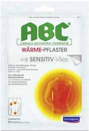 statt 10,29 1) 8,49 Hansaplast med ABC Wärme flaster sensitiv 4 Stück statt 8,99 1) 7,99 Abgabe in haushaltsüblichen Mengen,