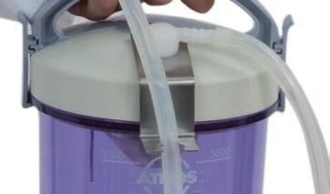 5 DDS-Behältergriff verschließen / öffnen Zum Schließen die Rasthaken unter den Behälterrand einhängen und dann die Clips Richtung Behältermitte bis zu deren Einrasten drücken.