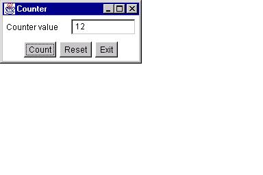 Beispiel für Ereignisverarbeitung 24 Das erste Java-Programm in der Vorlesung mit einer "graphischen Benutzungsoberfläche".