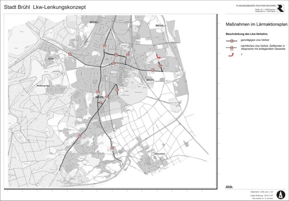 Umweltverträglicher Wirtschaftsverkehr Städtischer Güterverkehr Qualität von Verkehrsdaten Beispiel Brühl LAP 1 Default-Werte VBUS viel zu