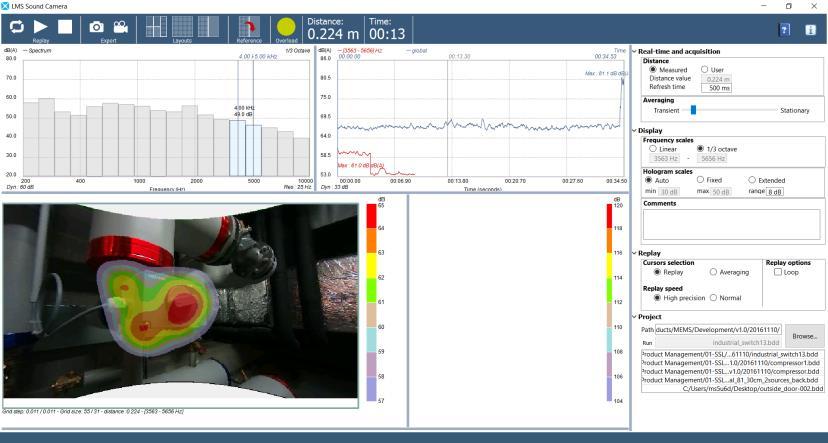 Simcenter Sound Camera Digital Array Software Eigene Stand-Alone Software Einfaches Reporting