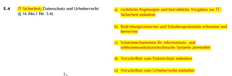 STUFE 1 - gültig für alle Berufe Neufassung der Richtlernziele zu 5.