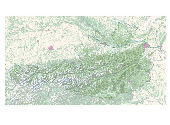6 Der Hallstätter Gletscher Abbildung 2.1: Topographische Übersicht Österreichs (Hydrologischer Atlas, 2003).