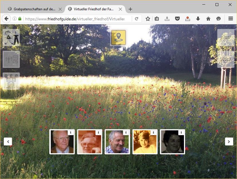 Beispiel: Virtueller Familienfriedhof Virtueller Friedhof Multimediale Sicht Virtueller Friedhof