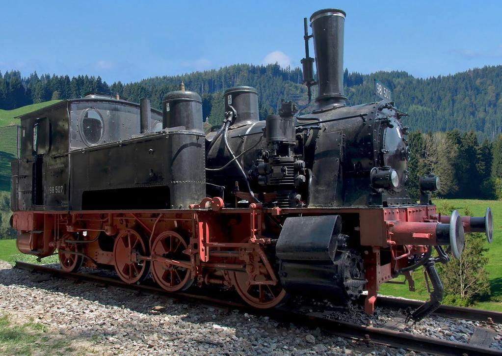 DAMPFLOKOMOTIVE BR 98.4-5 1:32 1 500 190 K.Bay.Sts.B. 2021 D XI Ep.1 flaschengrün / schwarz geteilte Rauchkammertür, ohne Kohlenkastenaufsatz 500 191 BR 98 436 DRG Ep.