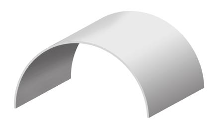 400 mm Biegeradien Glasroc F (Riflex) Die dargestellten Biegeradien sind für die Glasroc F (Riflex) mühelos erreich - bar.