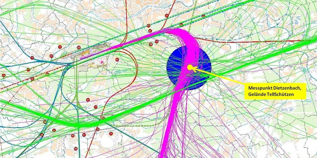 Seite 11 Vorbeiflüge am Messstandort Dietzenbach Tell-Schützen (11.4.214 bis 8.7.