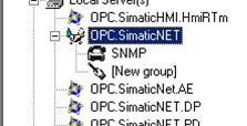 SimaticNET, um sich mit dem SIMATIC NET OPC Server zu verbinden.