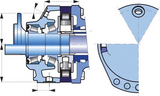 OCAIN HYAUICS Hydraulikmotoren - Modulbauweise MS05 - MSE05 B - eckageanschluss am agerteil F a C Modulbauweise und Bestellcode B Wellenmotor admotor C
