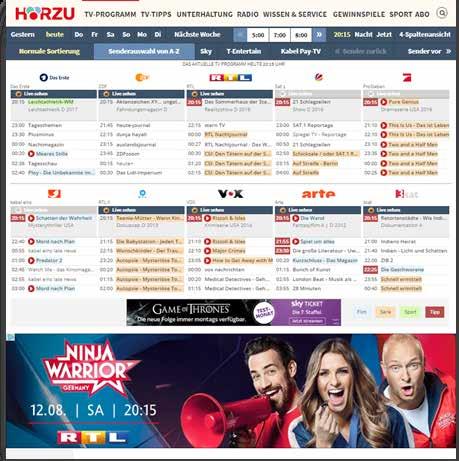 9. hoerzu.de Konzept hoerzu.de bietet mit mehr als 190 Sendern einen ausführlichen Überblick über die Vielfalt des TV- Programms und des digitalen Fernsehens.