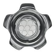 Inlet nozzle ABS cream white, signal white, noble grey or AISI 316 stainless steel.