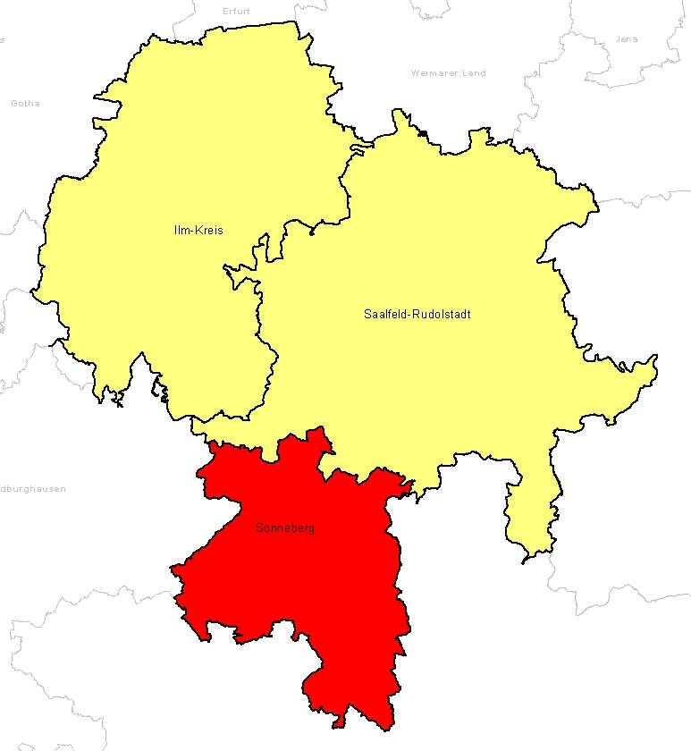 3 Angaben zum Landkreis Sonneberg Gutachterausschuss für Grundstückswerte für das Gebiet des Landkreises