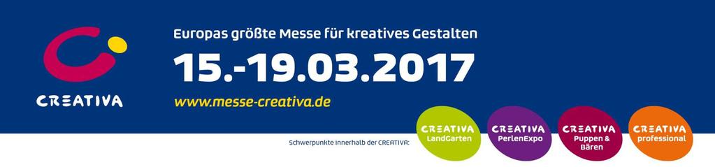 Medien-Information 39 / 2017 Vorläufiger Schlussbericht 19.03.2016 Europas größte Kreativmesse endet erfolgreich Rund 80.