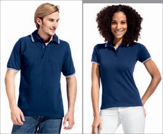 4900 Men s Polo Contrast Stripes 4910 Women s Polo Contrast Stripes 4600 Men s Heavy Polo LS 4800 Women s Polo 95 / 5 Polo, Kragen und Ärmelbündchen mit Kontraststreifen, Knopfleiste mit 3 Knöpfen