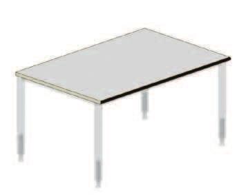 Tischplatten Tischplatte Austauschbare Kante vorn Robuste Arbeitsplatte mit abnehmbarer Frontkante Spanplatte mit 0,8mm starkem, sehr harten und abriebfesten Kunststoffbelag, Oberfläche leicht