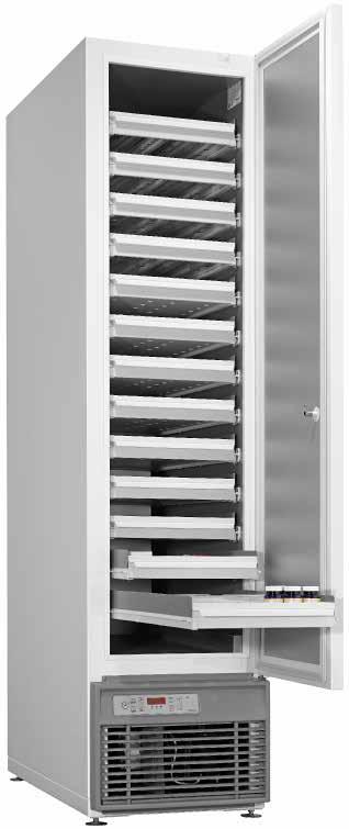 Medikamenten-Kühlschrank MED-600-S Einbaufähig 12 Schubfächer Minimum-/Maximum- Temperaturspeicher