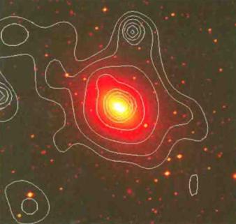 Masse von Galaxien Massive Ellipsen haben Halo aus heißem Gas Gas ist in hydrostatischem Gleichgewicht Anziehung durch Gravitation ist so
