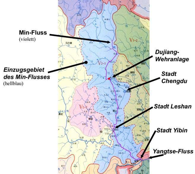 Vorhaben für das Min-Flussgebiet in China Min-Fluss: