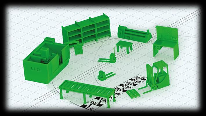 Kompetenzgruppe 3D-Druck: Forschungsschwerpunkte Miniaturisierte Fertigungsumgebung (MINIS) Ziel: Aufbau miniaturisierten Prototypen einer zukünftigen Fertigungsstraße für Lenkstangen.