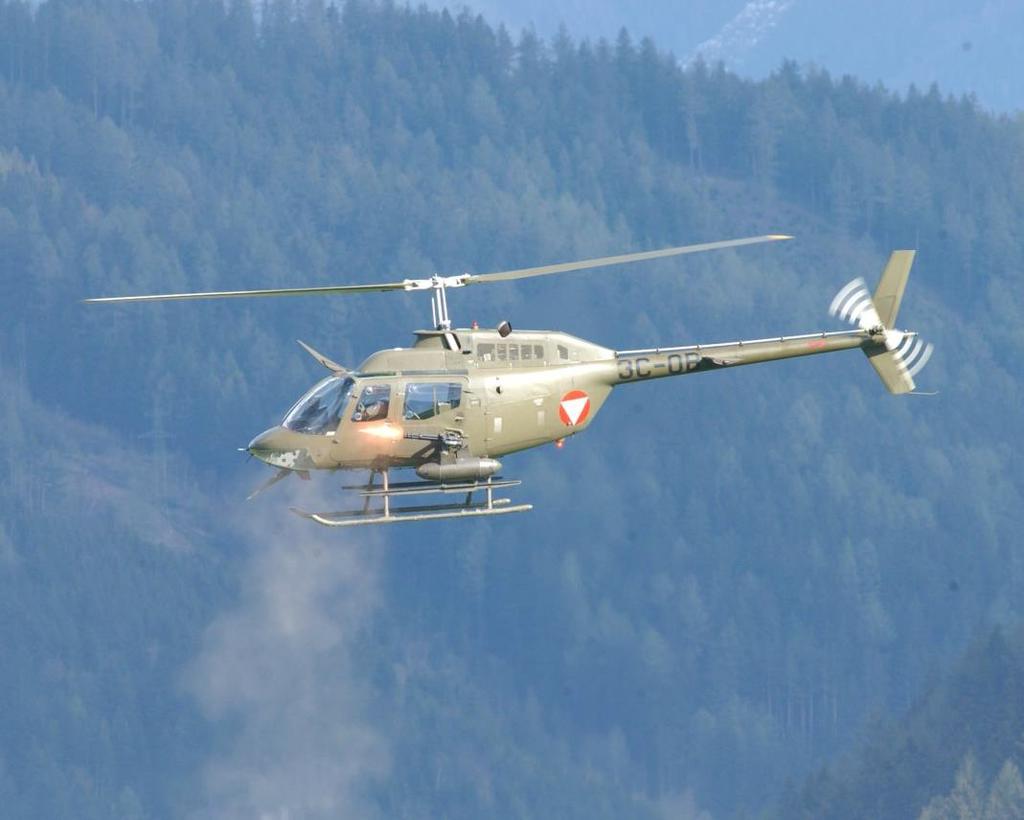 Bell OH-58 "Kiowa" Als bewaffneter Hubschrauber wird er in der Rolle