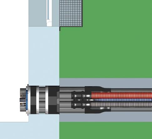 Quadro-Secura Nova-FW Seitenansicht Erdgleiche Überdeckung 0,8 m bis 1,2 m bzw. nach Absprache mit dem jeweiligen Versorgungsunternehmen Draufsicht Trassenhöhe ca.