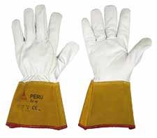 Schweißerhandschuh Welding Gloves Nappaleder Schweißerhandschuh aus Ziegennappaleder mit Spaltlederstulpe Guizug im Oberteil für