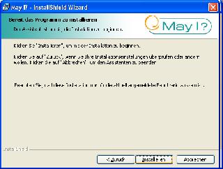 Normalerweise läss man die Voreinsellung c:programme/mayi /.