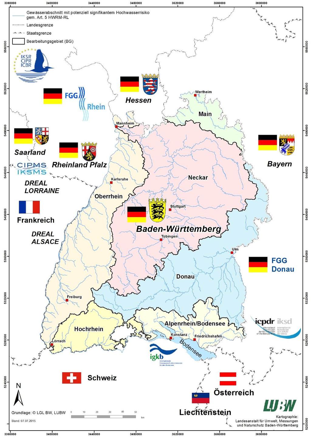 Abbildung 3 Übersicht über den Informationsaustausch über die Vorläufige Bewertung der Risikogebiete (Art.